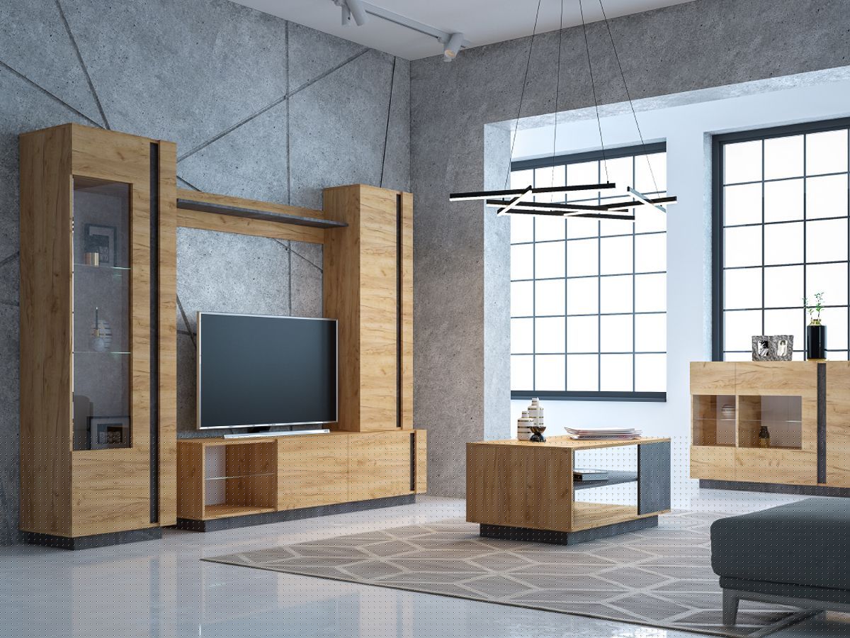 Арчи Полка 10.110, цвет дуб крафт золотой/камень тёмный, ШхГхВ 130х21,6х20 см. | фото 4