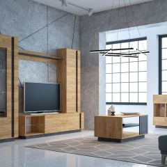 Арчи Полка 10.110, цвет дуб крафт золотой/камень тёмный, ШхГхВ 130х21,6х20 см. | фото 4