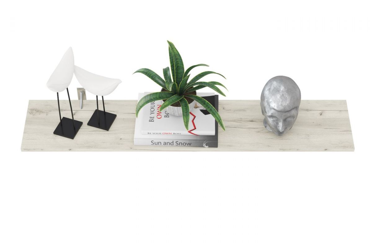 АСНЯТО Марципан Полка 15.55, цвет дуб крафт белый, ШхГхВ 117,5х24,2х24,1 см. | фото 3