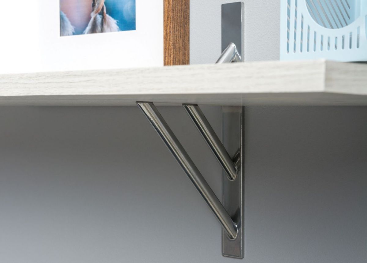 АСНЯТО Марципан Полка 15.55, цвет дуб крафт белый, ШхГхВ 117,5х24,2х24,1 см. | фото 4