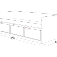 Кровать-8 одинарная с 3-мя ящиками (800*1900) ЛДСП | фото 2