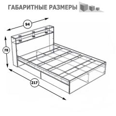 Камелия Кровать 0900, цвет белый, ШхГхВ 93,5х217х78,2 см., сп.м. 900х2000 мм., без матраса, основание есть | фото 3